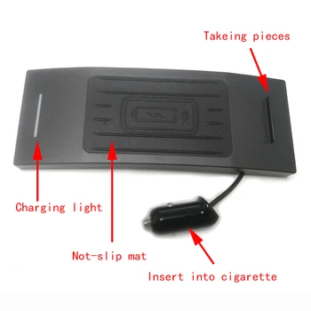 Pre Audi A6, A7 RS6 A7 2012-2018 auto QI bezdrôtové nabíjanie telefónu nabíjačku telefónu držiak na nabíjanie panel dosky príslušenstvo pre iPhone