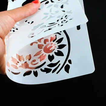 4pcs/set kvety Mandala A4 DIY vzorkovníka nástenné maľby zápisník sfarbenie fotoalbum dekoratívne papiera šablónu karty