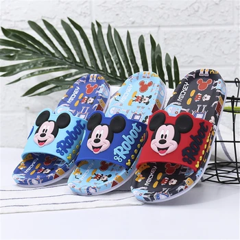 2019 Disney lete nové vysoko populárne detské sandále Mickey Minnie non-slip papuče domov topánky