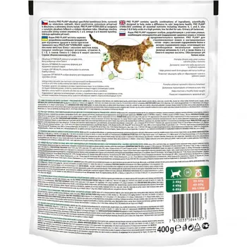 Сухой корм Purina Pro Plan для стерилизованных кошек и кастрированных котов, лосось, пакет, 400 г