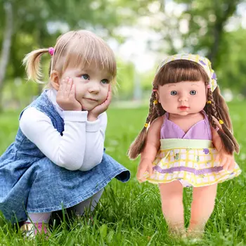Roztomilý Simulácia Realisticky Bábiky Hračky pre Dievčatá, Krásne Mäkké Vinylové Povedané Zvuk Deti Upokojiť Sprevádzať Predstierať, že Hrať Bábiky Hračky