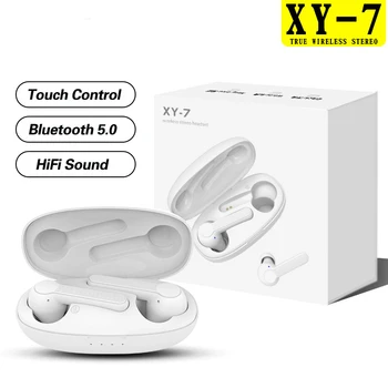 XY-7 Bezdrôtové Bluetooth Slúchadlá V5.0 Touch Ovládania Stereo Slúchadlá HD Hovoriť s Športové Vodotesné Slúchadlá Bluetooth