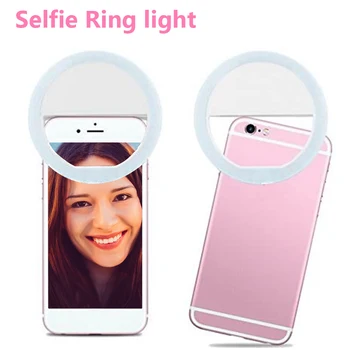 LED Krúžok Flash Univerzálny Selfie Ľahké Prenosné Mobilný Telefón 36 LED Selfie Svietidlo Svetelný Krúžok Klip Pre iPhone 8 7 6 Plus Samsung