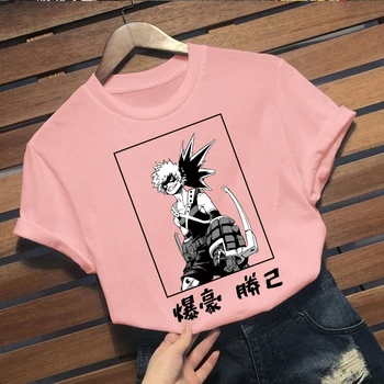 2020 Hot Anime, Môj Hrdina Akademickej obce Tričko Ženy Móda Bakugou Katsuki T-shirt Grafické Japonský Tričko