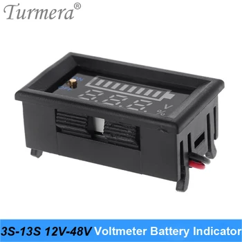 Turmera 12V 24V 36V 48V 60V Lítium-Lifepo4 Batérie, Indikátor Voltmeter Displej s Prepínač Batérie 12V Auto a Skrutkovač