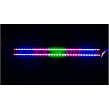 Folio Typ USB Hudby Indikátor Úrovne Dual 60 LED Farebné Spektrum Dual-Channel Získať Zvukový Indikátor 5 Režimy Zobrazenia