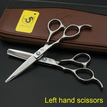 DRGSKL hot predaj ľavej ruky, ostrihať nožnice vysokej kvality, profesionálne kaderníctvo kadernícke nožnice rednutie nožnice 5.5/6 palcov