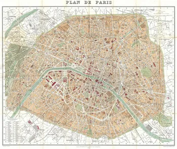 Plan De Paris Mapu Starožitné Plátno Na Maľovanie Komplexné Trasy Tlač Kreslenie Wall Art Nálepky Domova Bar, Kaviareň, Pub Vintage Obrázok