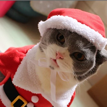 [MPK Mačka Kostýmy] Santa Doložka Mačka Kostým!! Cute Santa! Červená Santa Pet Mačka Šaty, Oblečenie, Kabát Oblečenie, X-Mas Kostým