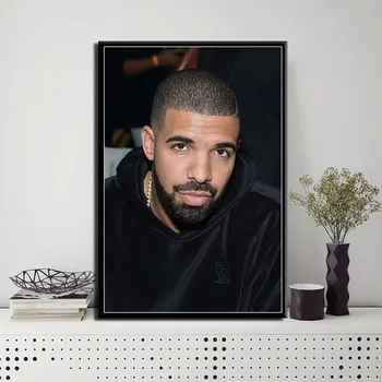 Drake Hip Hop Rap Music Star Rapper Star Plagáty A Vytlačí Plátno Na Maľovanie Obrázkov Na Stenu, Dekorácie Domova Affiche