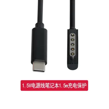 USB 3.1 Typu C, USB-C DC 12-15V na Magnetický Povrch Pro1 Pro2 RT Book nabíjací Kábel 1,5 m 5 FT