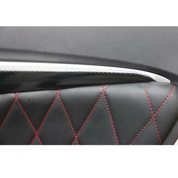 Pre Honda FIT-2018 Auto Interiérové Dvere Panel Dekor Pásy Nálepky Auto Styling Príslušenstvo ABS Uhlíkových Vlákien 4Pcs