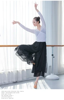 Moderné Tanečné Školenia Nohavice Dospelých Klasickej Jogy Kostýmy Šifón Elegantné Široký-Legged Nohavice Forme Vysokej Kvality