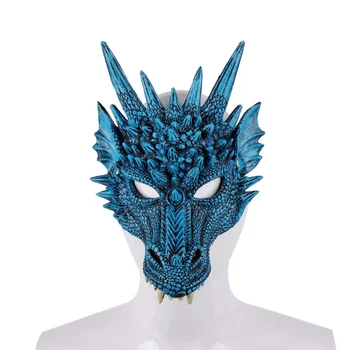 4D Dekorácie Dragon Maska Polovicu Tváre komfortná Maska Pre Deti, Mládež maškaráda Halloween Kostým, rekvizity