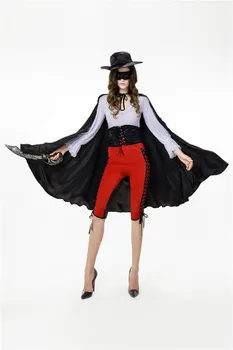 American West Kovboj Príbeh Maskované Zorro Kostým Pre Dospelých, Sexy Ženy,Halloween Lady Cutthroat Pirátske Kostýmy Assassin Uniformy