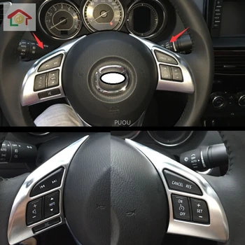 Pre Mazda 6 Atenza 2013 2016 Príslušenstvo ABS Chrome Auto Volant Panel Kryt Výbava Auta Styling 2ks