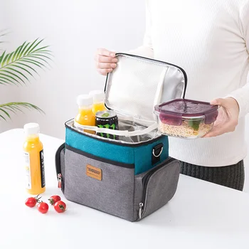 Nové módne Veľkú kapacitu obed taška tepelne izolované potravín taška lunch box pre ženy a deti bežné pikniková taška dobrej kvality