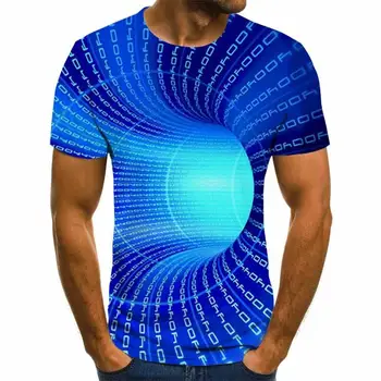 Letné trojrozmerného 3D vír T-shirt Muži Ženy Móda 3D Tričko Krátky Rukáv Harajuku Hip Hop Roztomilý Tričko