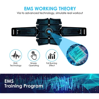Elektrostimulácia Svalov Stimulátor EMS Brušnej Vibračný Pás ABS Svalovej Hip Tréner Masáž Home Gym Fitness Zariadenie