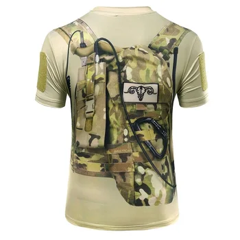 2020 Armády Tričko Mužov Štýl 3D Vojenské Camo Turistika Športové tričko Taktické Vonkajšie Rýchlo Suché Tričko Poľovnícke Oblečenie tričko
