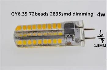 Stmievanie LED GY6.35 220V 4W Stmievateľné 2835SMD 72beads Žiadne vibrácie Silikónové gy6.35 led 220v Stmievateľné LED g6.35 220v 4w 5 ks/veľa