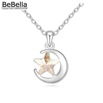 BeBella Hviezdy a mesiac prívesok náhrdelník VYROBENÝ S Rakúskych Kryštálov od Swarovski pre ženy darček