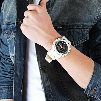 Značka EPOZZ Módne Luxusné G Štýl Vojenské Športové pánske Digitálne Hodinky Muž Analógové Náramkové hodinky Diver 10Bar Relogio Masculino