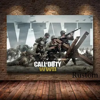 Slávny Film Plagát Call of Duty Plátno na Maľovanie, Dekorácie pre Domov Plagáty a Vytlačí Tv Wall Art Frameless