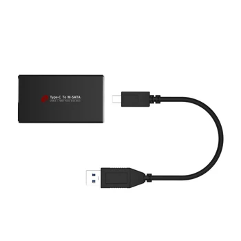 USB 3.1 Typu C do MSATA SSD Pevný Disk Poľa Až 10Gbps SATA 3.2 s USB Typ-C Kábel Pre Windows, Linux, Mac OS