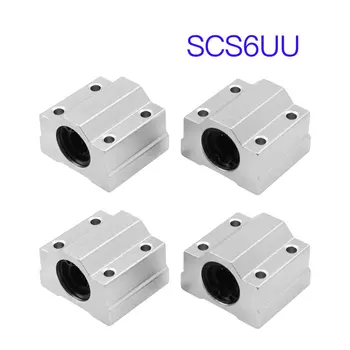 4Pcs SCS6UU SCS8UU SCS10UU SCS12UU SCS16UU SCS20UU Lineárne Guľkové Ložisko Blok CNC Router 3D Tlačiarne Diely