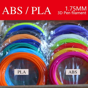 PLA / ABS1.75mm 3D pero tlač vlákna, tlač závitom, 12 farieb Celkom 36 metrov, 3D pero špeciálny spotrebný materiál