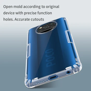 TPU puzdro pre Xiao PocoPhone X3 NFC NILLKIN Prírody Transparentné Mäkké TPU Zadný Kryt POCO X3 NFC Prípade Silikónové