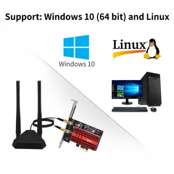 Fenvi Wi-Fi 6E Intel AX210 3000Mbps PCIe Bezdrôtovej Siete Wi-Fi Adaptér Wlan 2.4 G/5G/6Ghz 802.11 AX Bluetooth 5.2 Karty Windows 10
