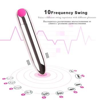 Mini Bullet Vibrátor pre Ženy AV Prútik Masáž USB Nabíjanie 10 Rýchlosti G-spot Vibrátor Intímne Sexuálne Hračky Klitorisu Sexuálne hračky pre Ženy