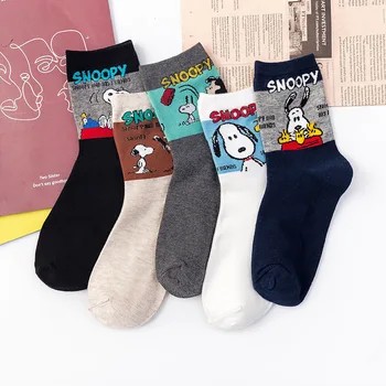 Ženy Stredného Trubice Bavlnené Ponožky Legrační Karikatúra Roztomilý Zvieratá Anime Bežné Osobnosti Módy Priedušná Trend Ponožky Pre Dievčatá