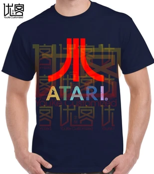 Retro Atari Hier Logo t-shirt Herre t-shirt Champiom t-shirt Víťaz Tee Mužov Značky Oblečenia Klasický Štýl t-shirt