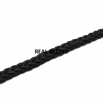 2 m/veľa approx12.5*6 mm čierny plochý pletená pravej kože káble široký originálne kožené popruhy pre náramky, takže diy šnúry
