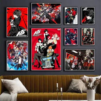 Persona 5 Plagát, Video Hry, Anime, Komiksu Dieťa Maľovanie Vytlačí Na Stenu Umelecké Plátno Obrázok Pre Obývacia Izba Domova Darček