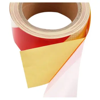 10m x 5 cm Bezpečnostné Výstražné Pásky Reflexné Pásky samolepiace Pásky Reflexné Pásky Návštevnosť Reflexné Nálepky Farba: červená + biela