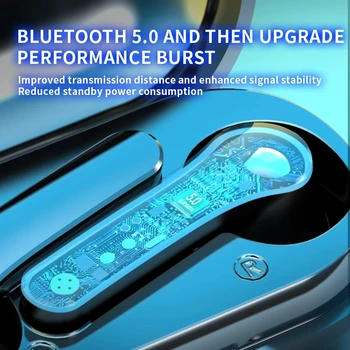 9D Hifi Športové Vodotesné Slúchadlá Bluetooth 5.0 Slúchadlo Headset S Mikrofónom TWS Bluetooth Bezdrôtové Slúchadlá LED Slúchadlá