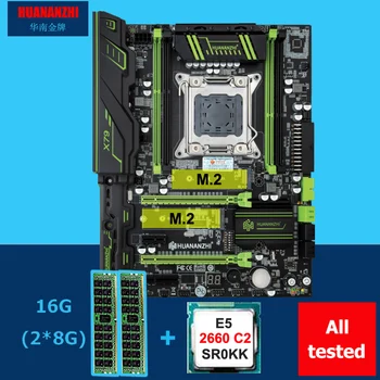 HUANANZHI X79 Super ATX základná Doska s procesorom Intel Xeon E5 2660 SR0KK Veľké Značky RAM 16 G(2*8G) RECC Dual M. 2 SSD Slot Najlepšie Combo