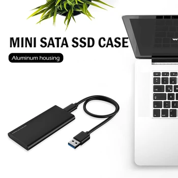 VKTECH Mini SATA SSD Prípade USB 3.1 Typ-C 10Gbps mSATA Pevného Disku, Uzatvorený Box pre Windows SE/ME/2000/XP/Vista/7/8/10 Univerzálny