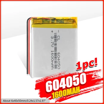 2 KS 604050 3,7 V 1600mAh polymer lithium batérie navigácie GPS malé hračky Nabíjateľná Li-ion Buniek Na DVD PSP MP4 MP5 Fotoaparát