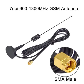 5 kusov 7dbi - 8dbi Anténa GSM 900-1800MHz Magnetické základne SMA Konektor Krimpovacie RG174 3M Signál Booster