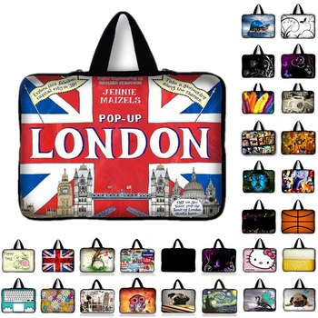 7 10 12 13 14 15 15.6 17.3 londýne britskej Vlajky Notebook Taška Smart Cover pre Tablet Taška na Laptop Rukáv Prípade Pre Macbook Hp Dell Laptop Tašky