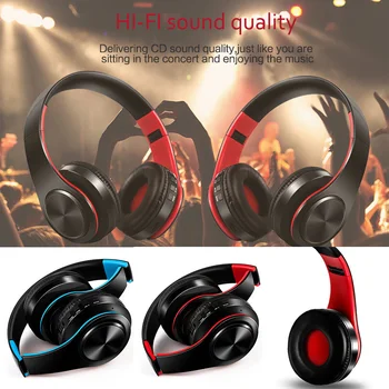 Skladacia Over-Ear HiFi Stereo Bluetooth 5.0 Bezdrôtový Hudby Prenosné Slúchadlá 3,5 mm Slúchadlá Pohodlné Na Nosenie