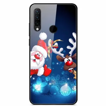 Tvrdené Sklo Prípade Huawei P40 Pro P SMART 2020 Y6 Y7 2019 Nova 5T S SMART Z Mate 20 P30 lite Prípade Vianoce Vianoce puzdro