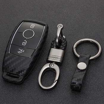Carbon Fiber Vzoru Kľúča Vozidla Puzdro Pre Mercedes Benz Príslušenstvo Triedy E W211 W212 W213 W210 Cla Amg Gla Clk W204 W176 Kľúč
