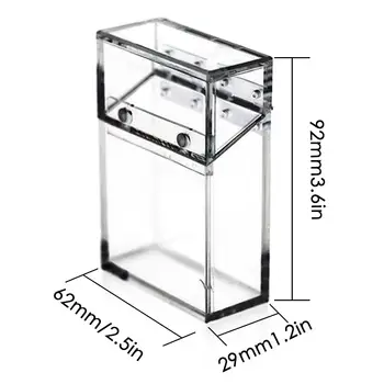 Móda Akryl Transparentný Cigariet Prípade Kovové Príslušenstvo Hrubé Prenosné Ľahšie Package protiprachová Úložný Box