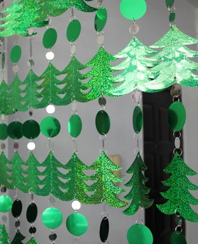 10m Vianočný strom dekorácie flitrami slávnostné strany drop ozdoby dodávky DIY dekorácie, záclony